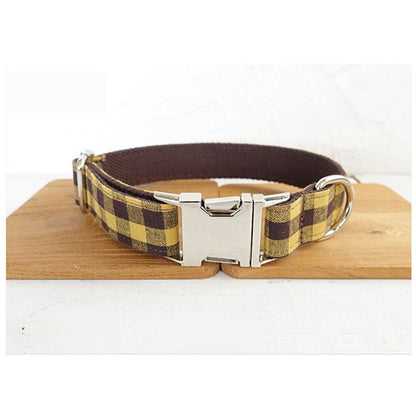 Bow Tie Personalised Dog Collar and Lead Set