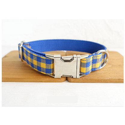 Bow Tie Personalised Dog Collar and Lead Set