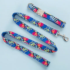 Graffiti Design Custom Dog Collar Set
