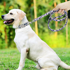 Floral Prints Nylon Personalized Dog Collar