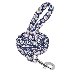 Floral Prints Nylon Personalized Dog Collar