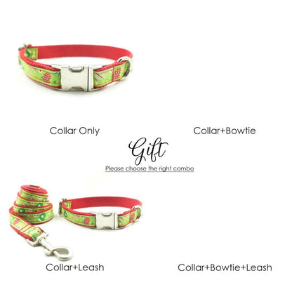 Joyful Christmas Custom Dog Collar Set