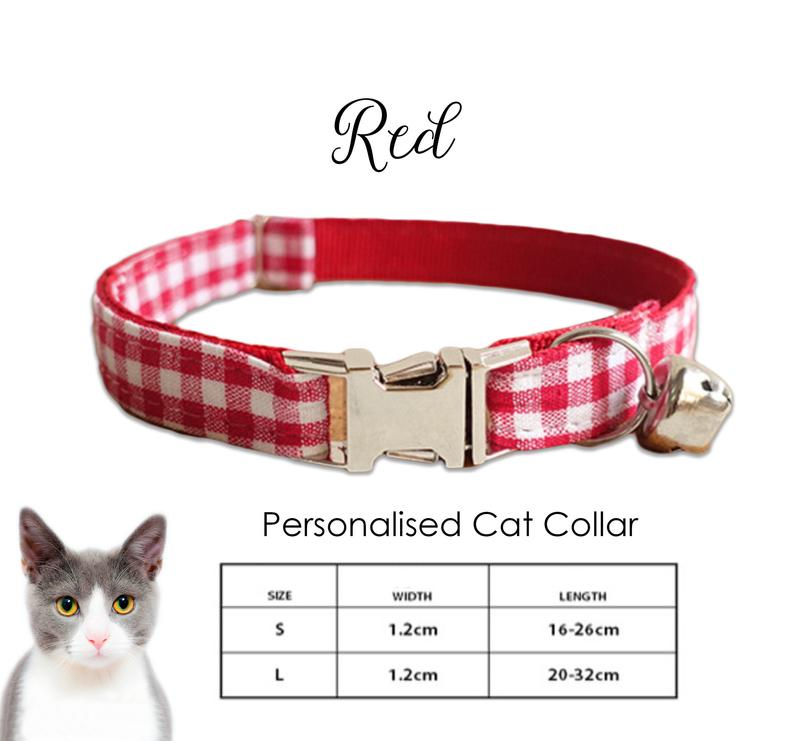 Personalised YUMMY PLAID Dog Collar Set