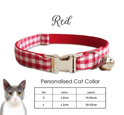 Personalised YUMMY PLAID Dog Collar Set