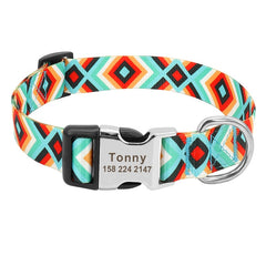 Vibrant Diamond Pattern Dog Collar