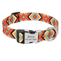 Vibrant Diamond Pattern Dog Collar
