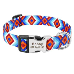 Vibrant Diamond Pattern Dog Collar