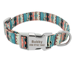 Folk Style Personalized Dog Collar