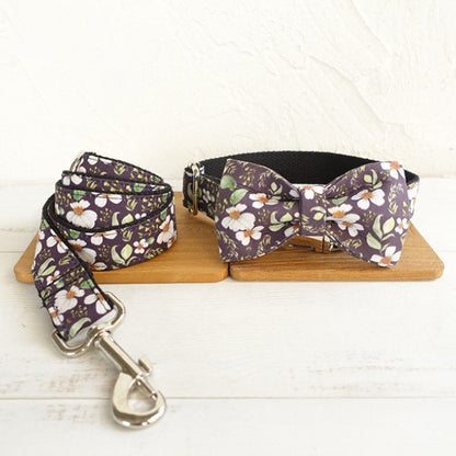 CHRYSANTHEMUM Personalised Dog Collar Set
