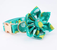 Pineapple Custom Dog Collar lead set
