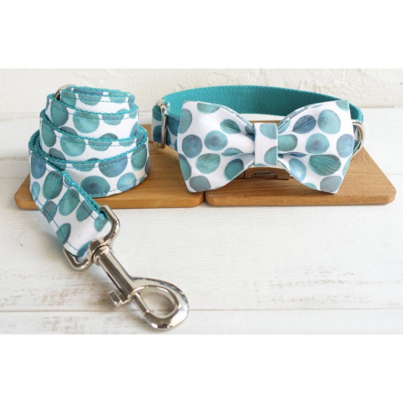 Personalised Bubble Dog Collar Set