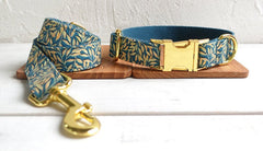 Golden Leaf Custom Dog Collar Bowtie Set