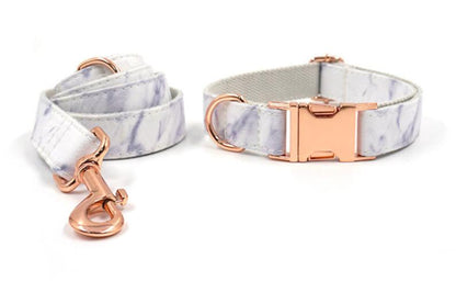Handmade Engraved Dog Bowtie Collar Set