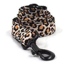 Brown Leopard Dog Collar Bow Tie Set