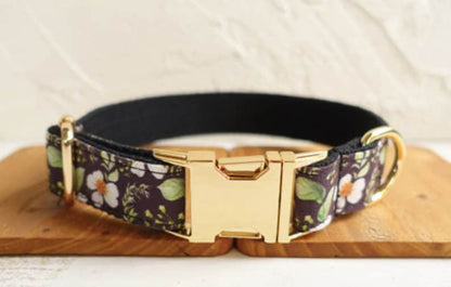 CHRYSANTHEMUM Personalised Dog Collar Set