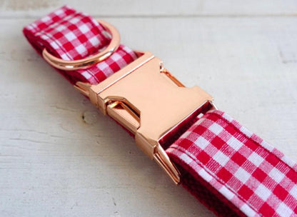 Personalised YUMMY PLAID Dog Collar Set
