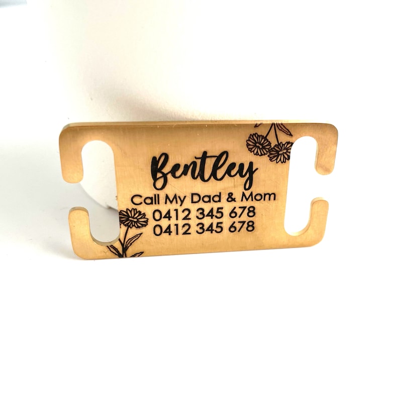 Stainless Steel Slide on Personalised Dog Tag