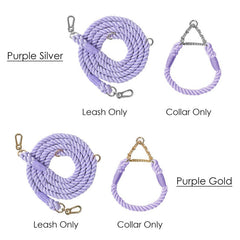 Eco-Friendly Plain Cotton Rope Dog Collar