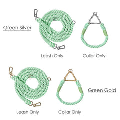 Eco-Friendly Plain Cotton Rope Dog Collar