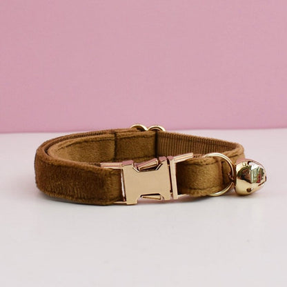 Customizable Cat and Dog Collar with Detachable Bow and Bell - Purple, Brown, and Pink Color Options - Gift for Cat Dog Mom