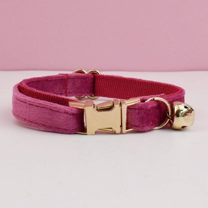 Customizable Cat and Dog Collar with Detachable Bow and Bell - Purple, Brown, and Pink Color Options - Gift for Cat Dog Mom