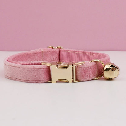 Customizable Cat and Dog Collar with Detachable Bow and Bell - Purple, Brown, and Pink Color Options - Gift for Cat Dog Mom