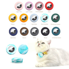 Personalized Airtag Holder Collar Attachment, Silicone Shell Cover for Airtag Cat and Dog Collar, Blue, Red, Green, Yellow, Pink, Black