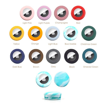 Personalised Airtag Holder Collar Attachment, Silicone Shell Cover for Airtag Cat and Dog Collar, Blue, Red, Green, Yellow, Pink, Black