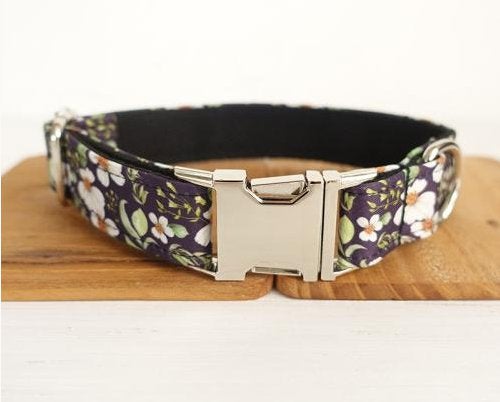 CHRYSANTHEMUM Personalised Dog Collar Set
