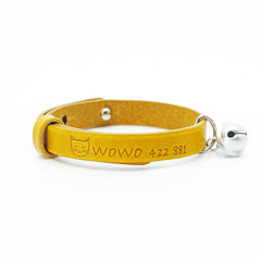 Hand Stamp Italian Soft Leather Dog Collar
