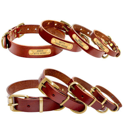 Genuine Leather Personalised Dog collar