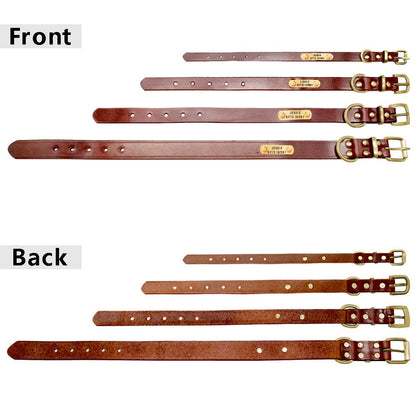 Genuine Leather Personalised Dog collar