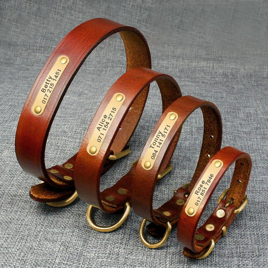 Genuine Leather Personalised Dog collar