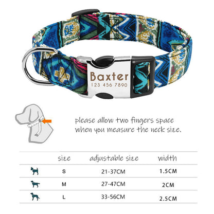 Colorful Abstract Personalised Dog Collar/Leash