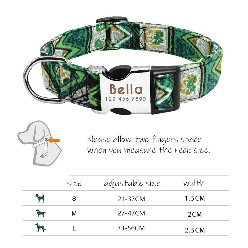 Colorful Abstract Personalised Dog Collar/Leash