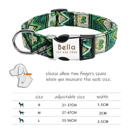 Colorful Abstract Personalised Dog Collar/Leash
