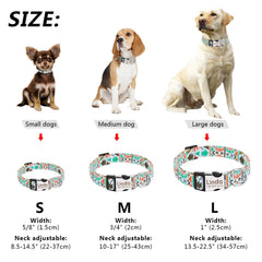 Laser Engraved Nylon Abstract Dog Collar
