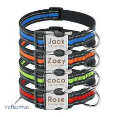 Personalized  Nylon Reflective Dog Collar