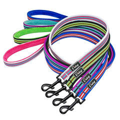 Fur Padded Reflective Custom Dog Collar and Lead