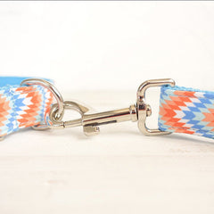 Handmade Wave Bow Tie Dog Collar Set
