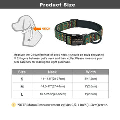 Personalized Tribal Pattern Comfy Dog Collar