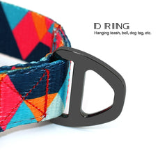 Diamond Patter Nylon Personalized Dog Collar