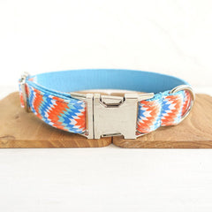 Handmade Wave Bow Tie Dog Collar Set