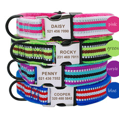 Fur Padded Reflective Custom Dog Collar and Lead