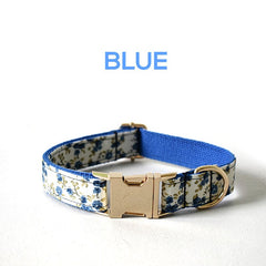 Floral Custom Dog Collar/Leash/Bowtie