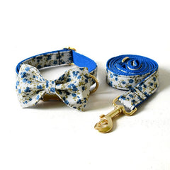 Floral Custom Dog Collar/Leash/Bowtie