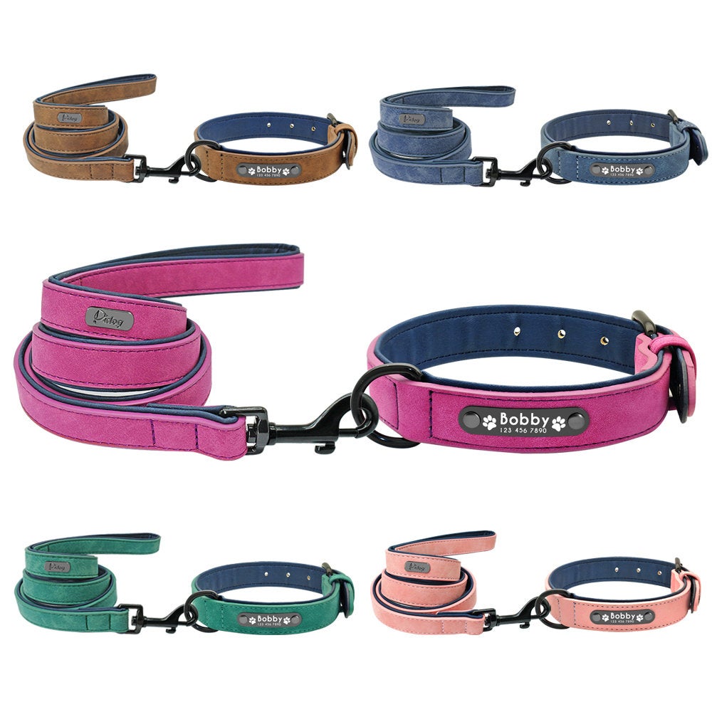 Personalised Faux Leather Dog Collar