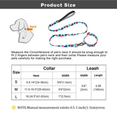 Diamond Patter Nylon Personalized Dog Collar