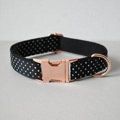 Bow Tie Polka Dot Custom Dog Collar Set