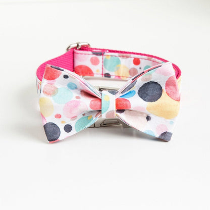 Colorful Bubble Design Collar Bowtie Set